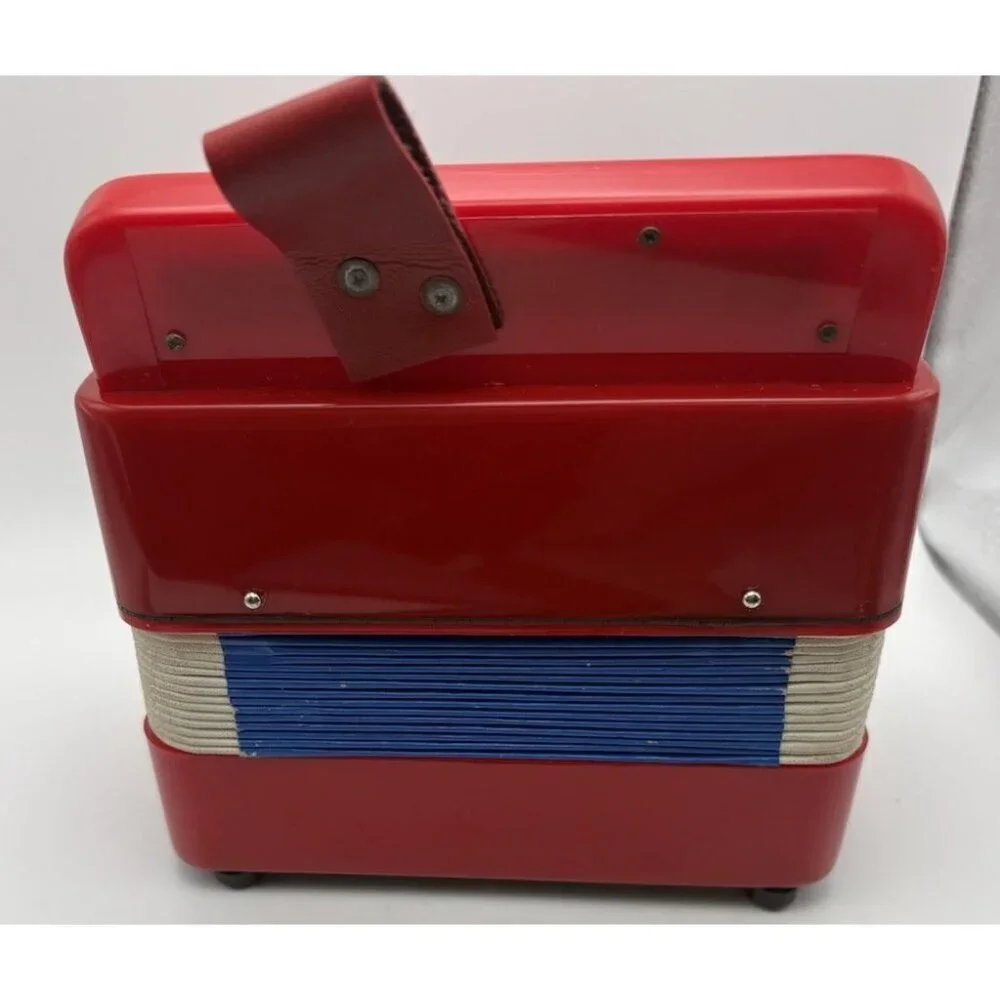 Vintage Accordion Woodstock Music Collection Toy Childs Music Instrument - Works